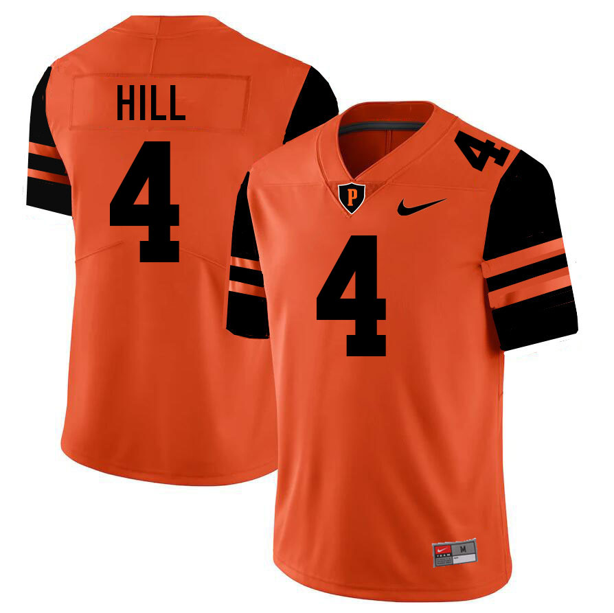 Princeton Tigers #4 Nasir Hill College Football Jerseys,Uniforms Stitched-Orange